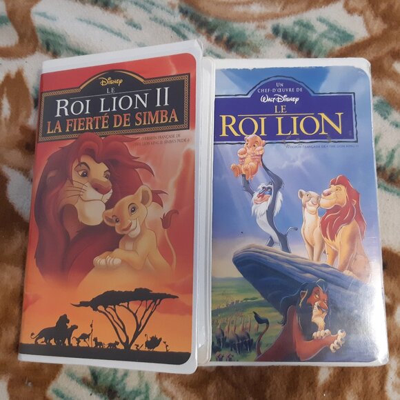VHS Version Française The Lion King et VHS Roi Lion 2 La Fierté De Simba - Picture 1 of 11
